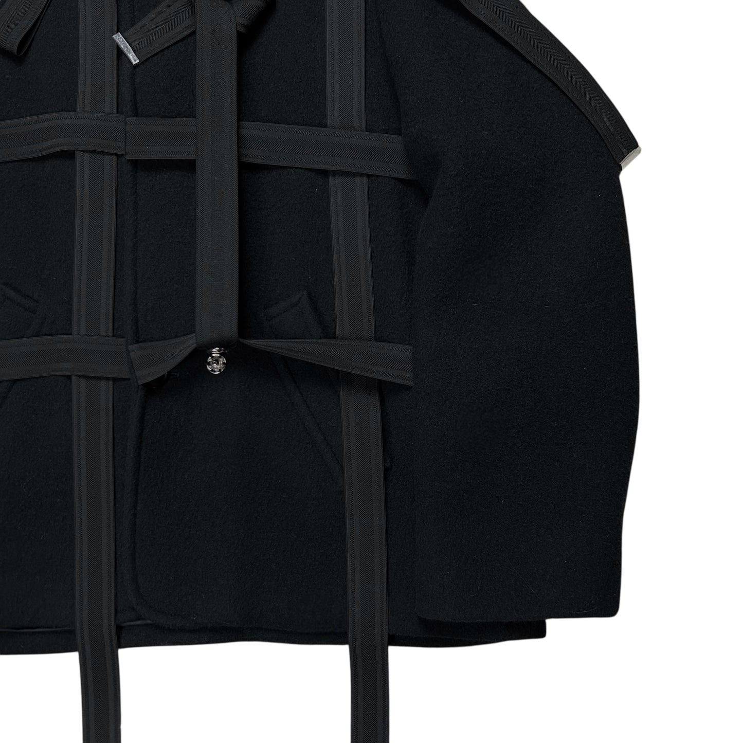 Walter Van Beirendonck Bondage Seatbelt Fur Scarf Jacket - AW19