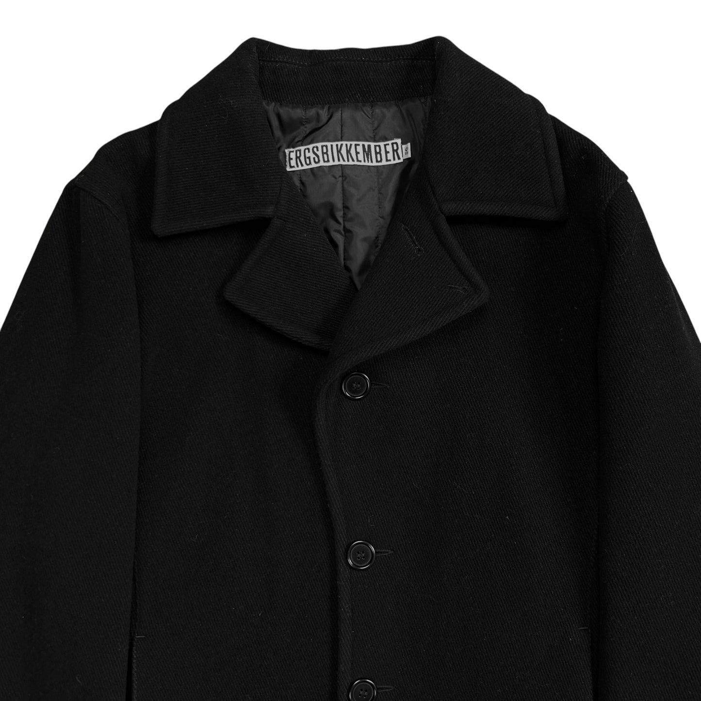 Dirk Bikkembergs Leather Stripe Wool Coat