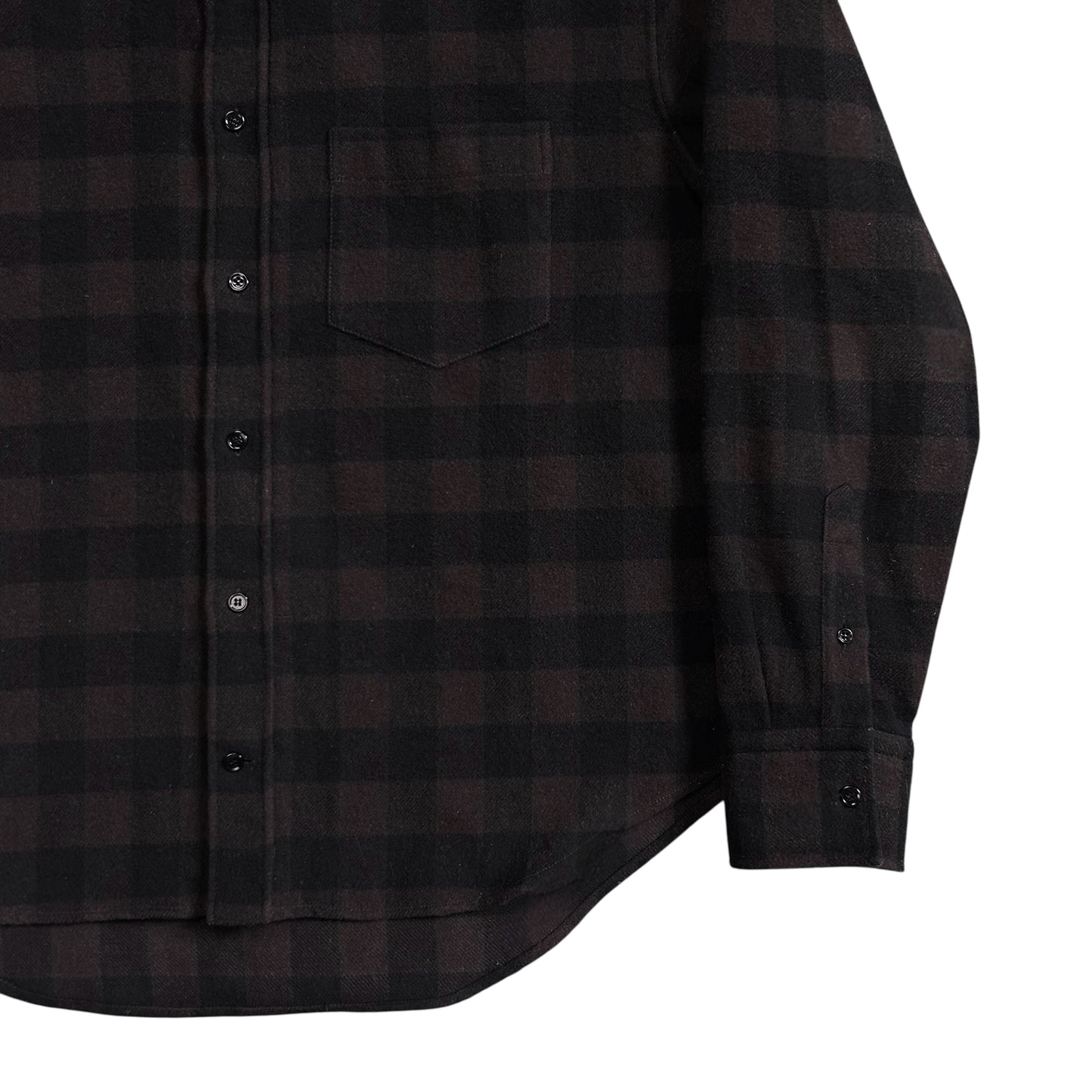 Balenciaga Padded Shoulder Check Flannel Shirt - SS17