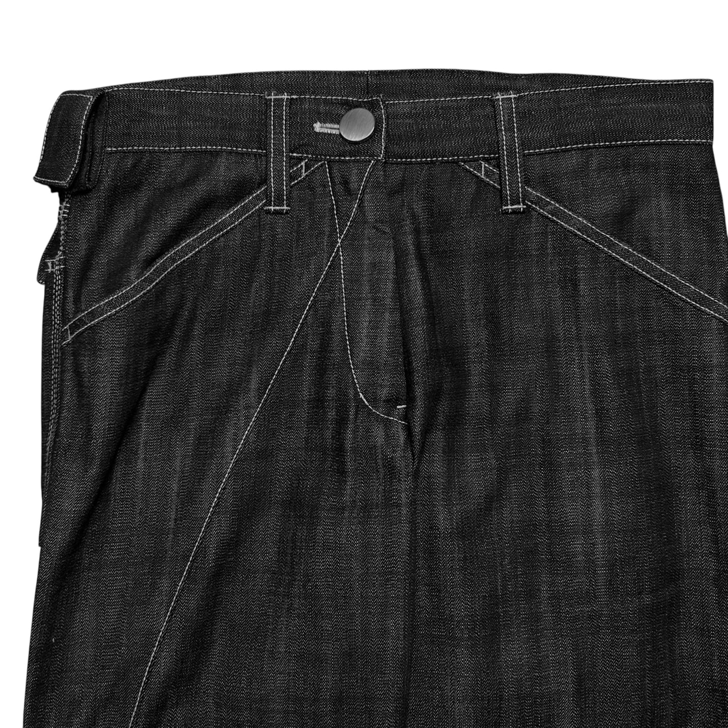 Jil Sander Contrast Stitch Carpenter Raw Denim Pants - AW07