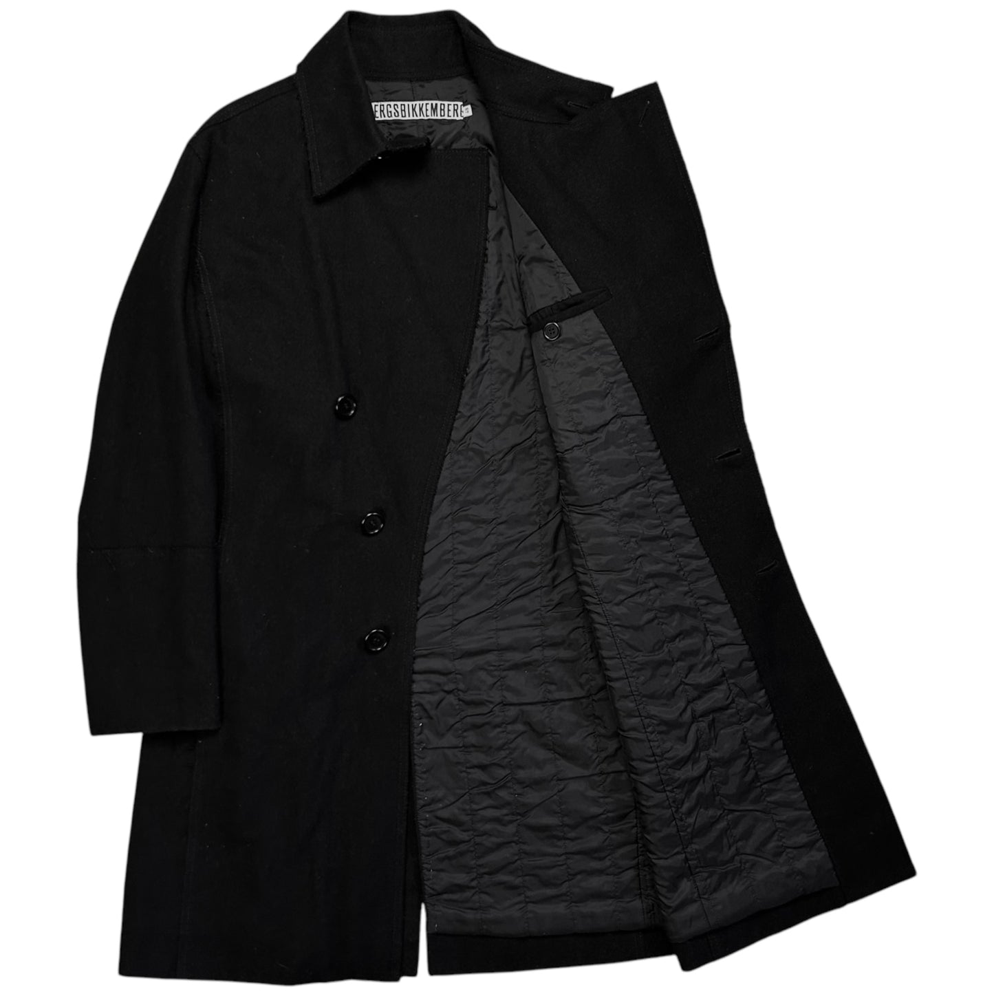Dirk Bikkembergs Distressed Zip Wool Coat