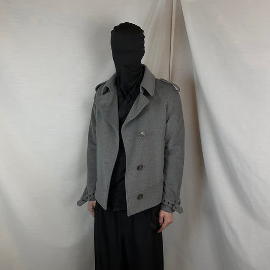 Jil Sander Sleeve Belted Angora Wool Peacoat - 2000s
