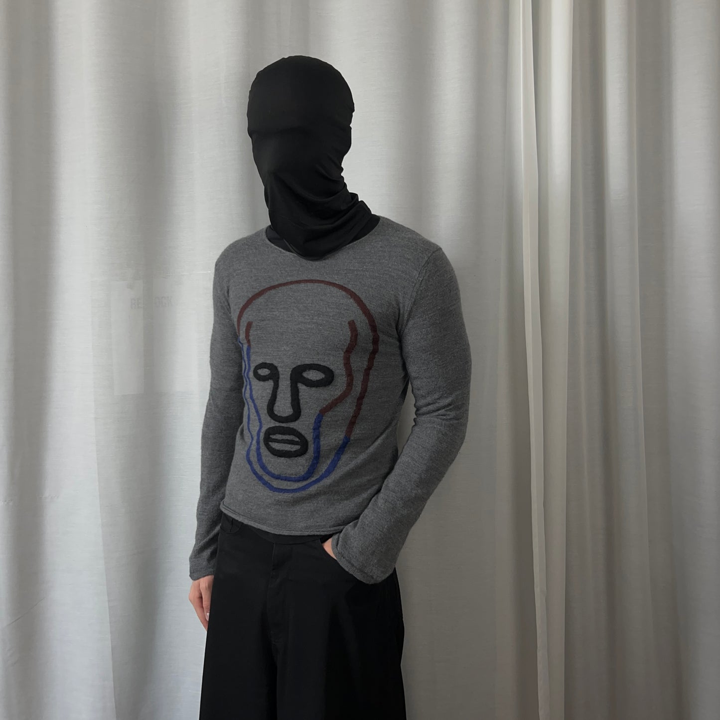 Comme des Garcons Shirt Face Intarsia Wool Sweater - SS19
