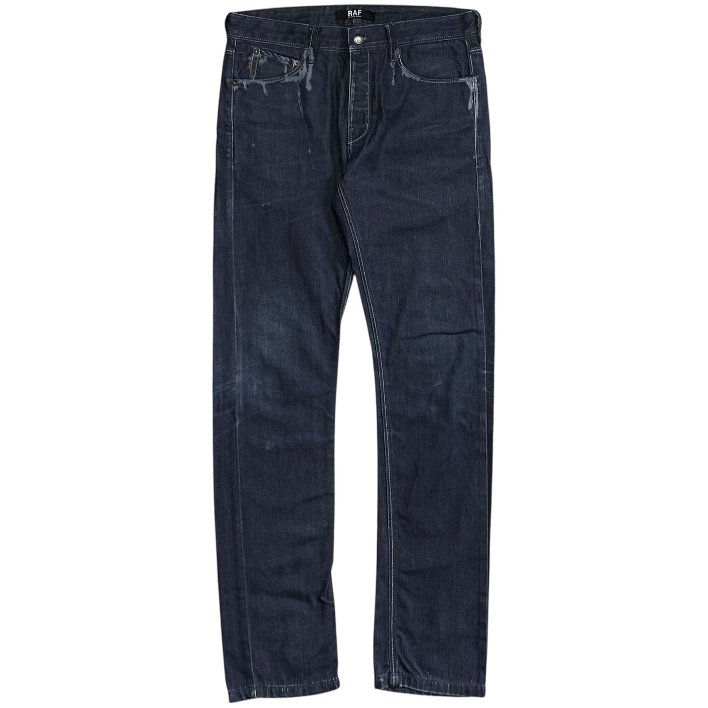 RAF by Raf Simons Drip Paint Coated Jeans
