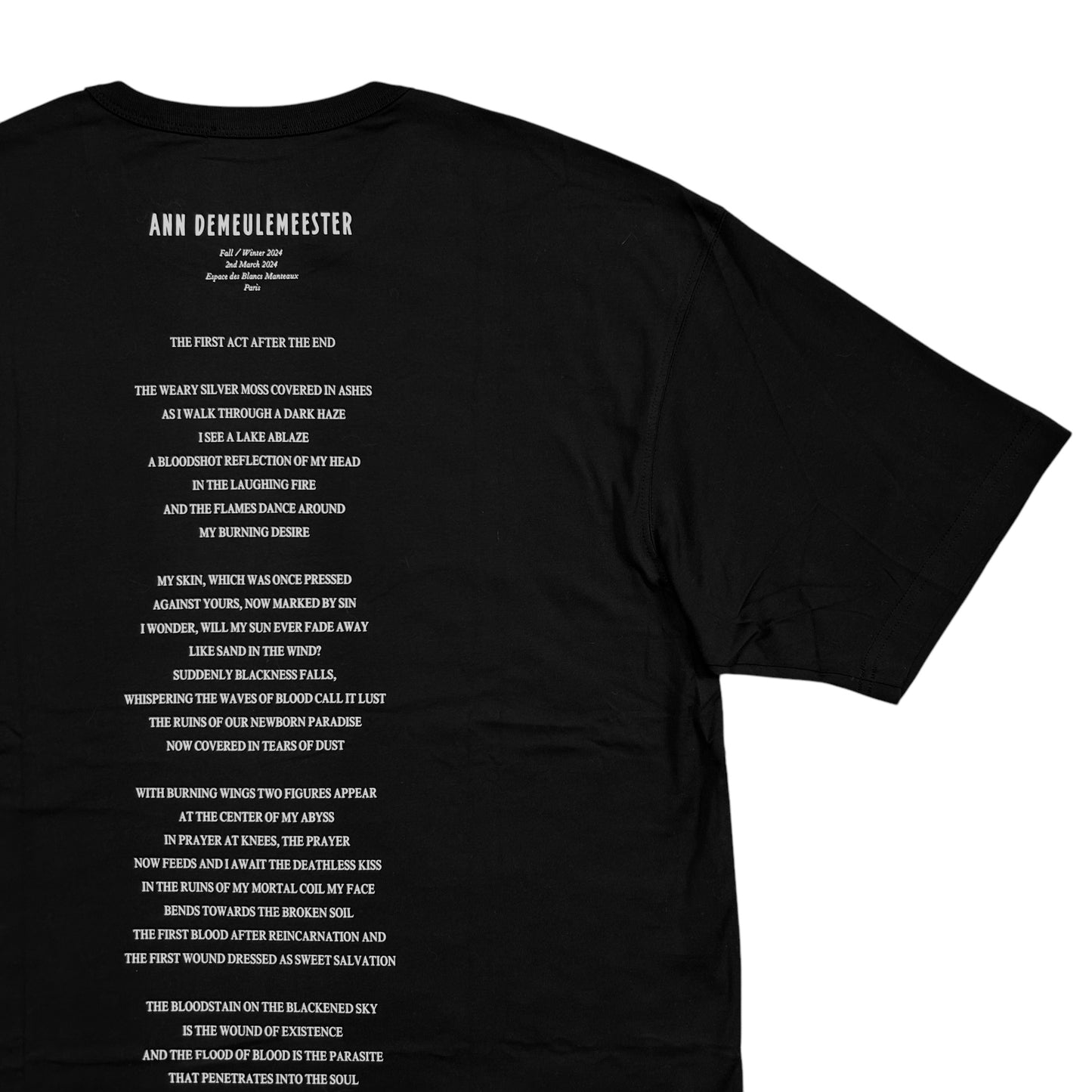 Ann Demeulemeester Campaign Poem T-Shirt - AW24