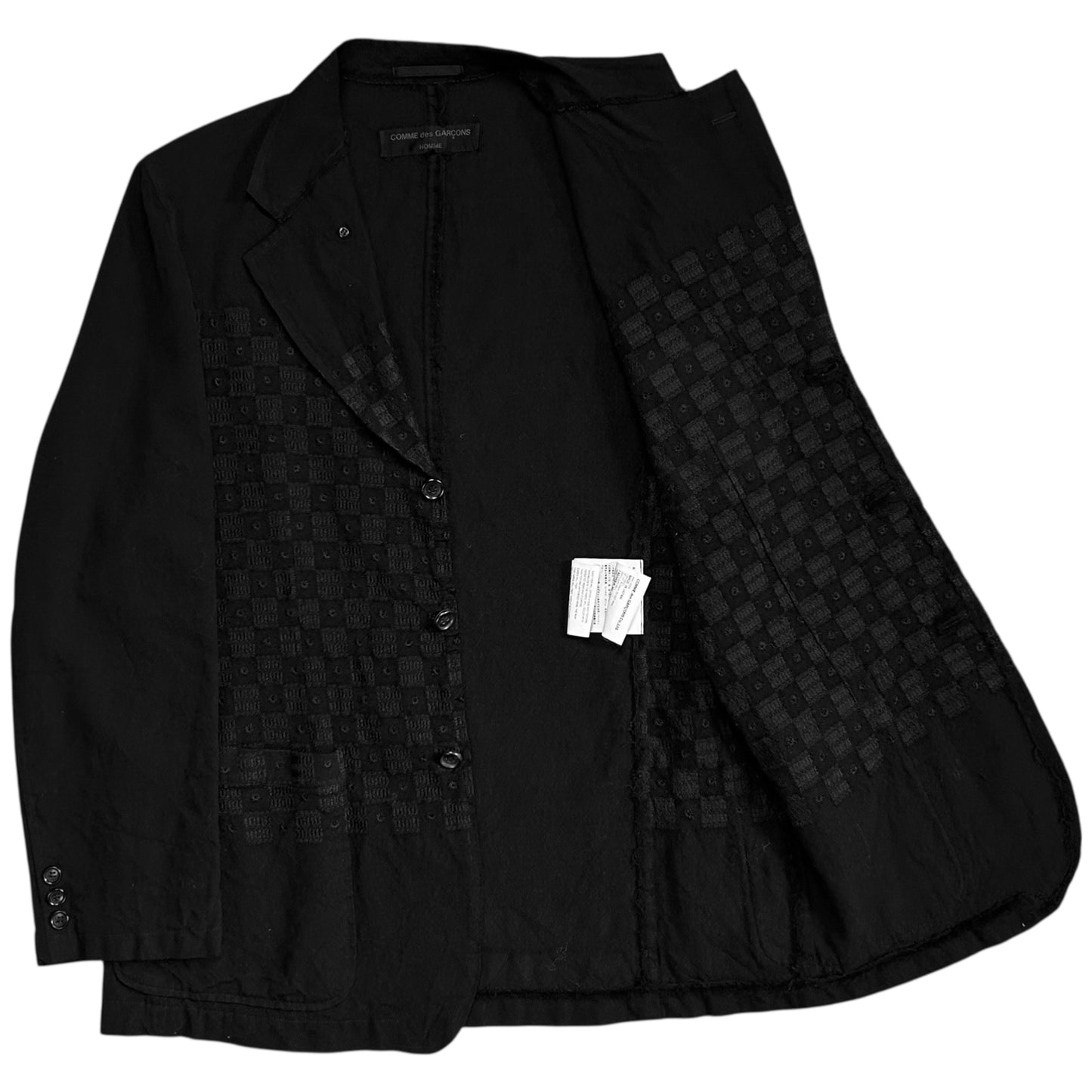 Comme des Garcons Homme Embroidered Check Blazer - AW02