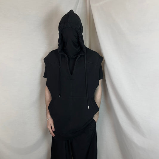 Dries Van Noten Hannema Side Buttoned Sleeveless Hoodie - AW24