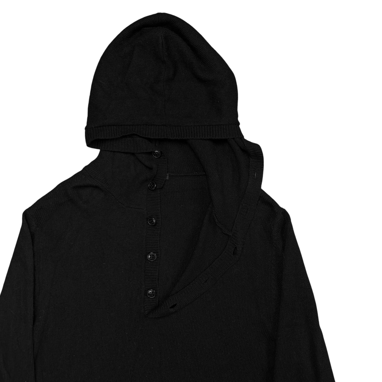 Ann Demeulemeester Buttoned Cashmere Hoodie