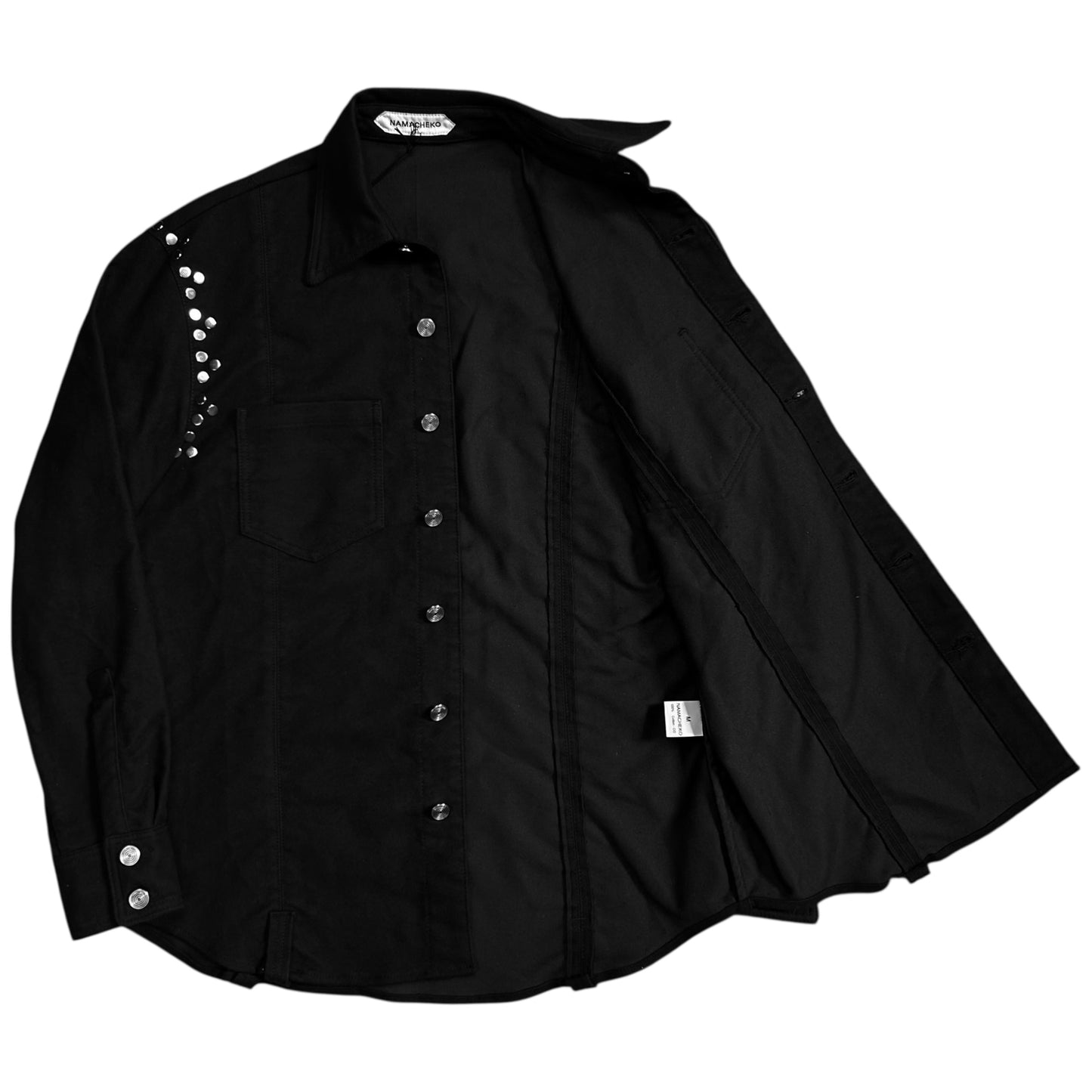 Namacheko Studded Moleskin Overshirt Black - AW24