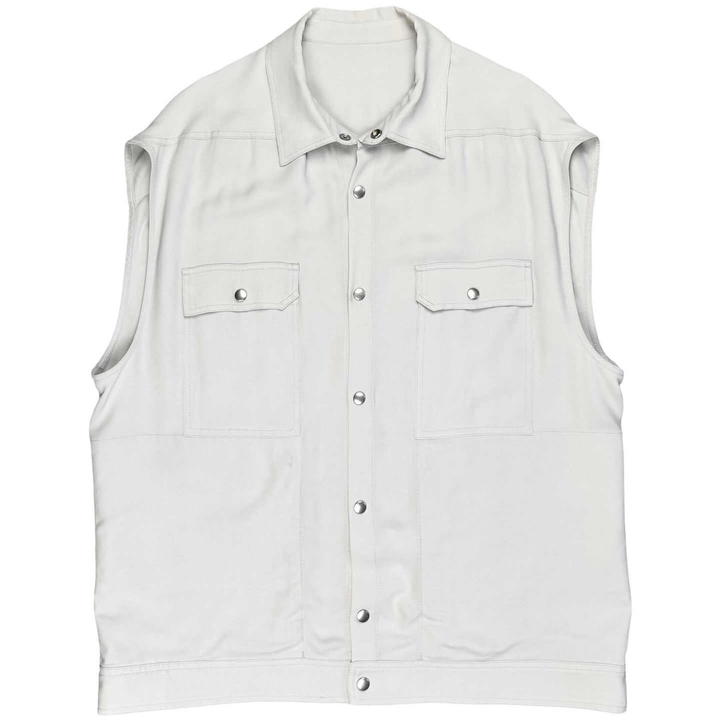 Rick Owens Jumbo Crepe Vest Oyster - SS21