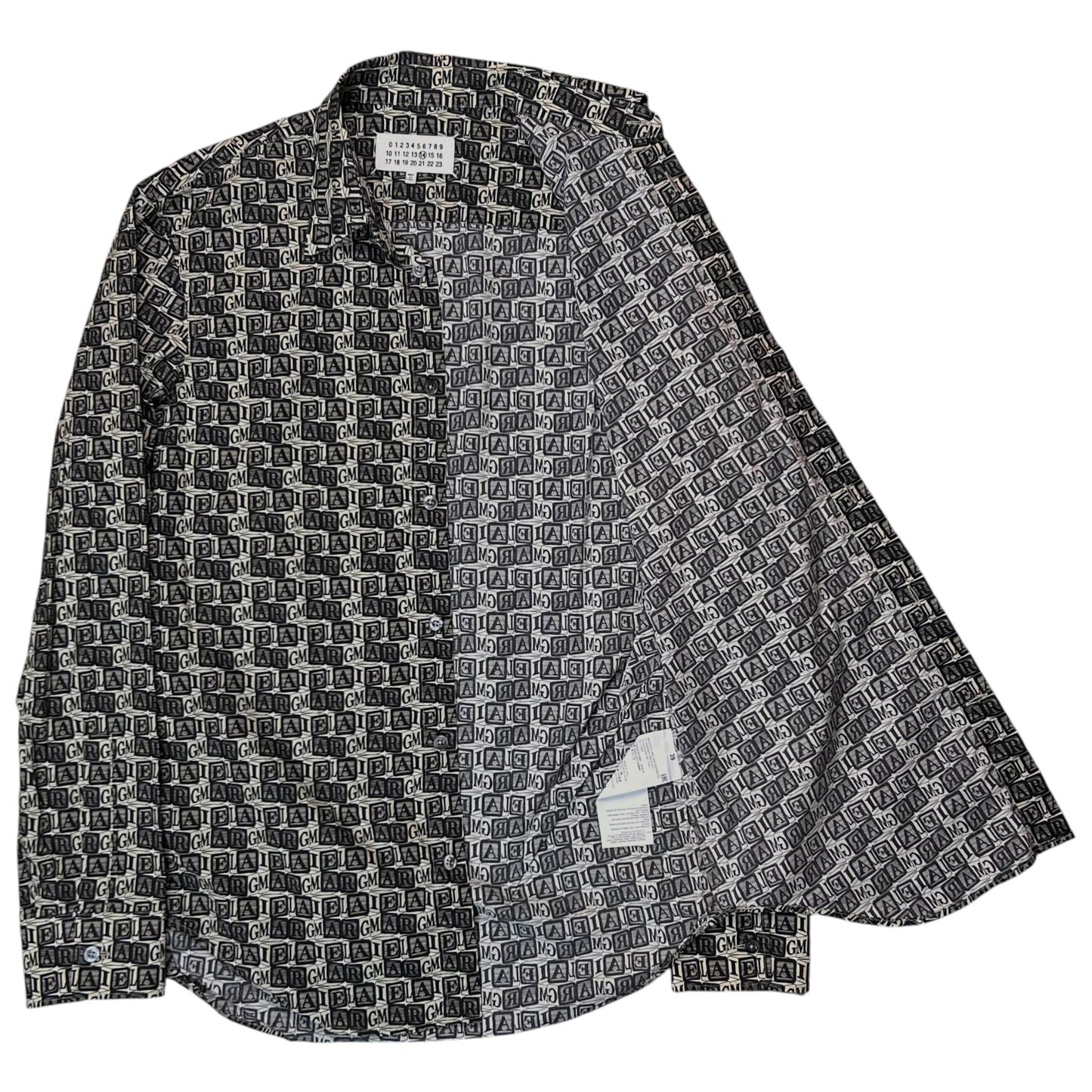 Maison Margiela Logo Cube Print Shirt - SS19