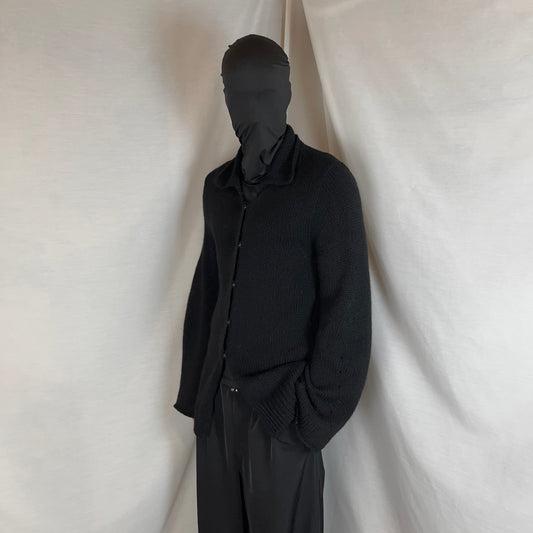 Ann Demeulemeester Fisherman Snap Yak Knit Cardigan - AW04