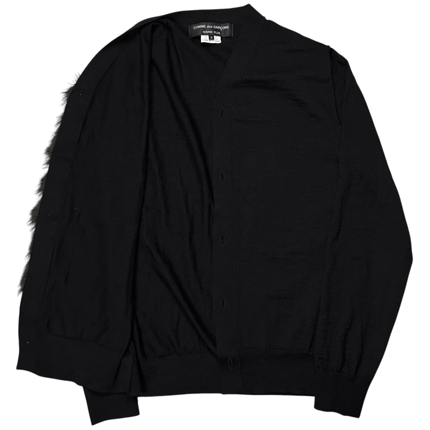 Comme des Garcons Homme Plus Faux Fur Placket Cardigan - AW10