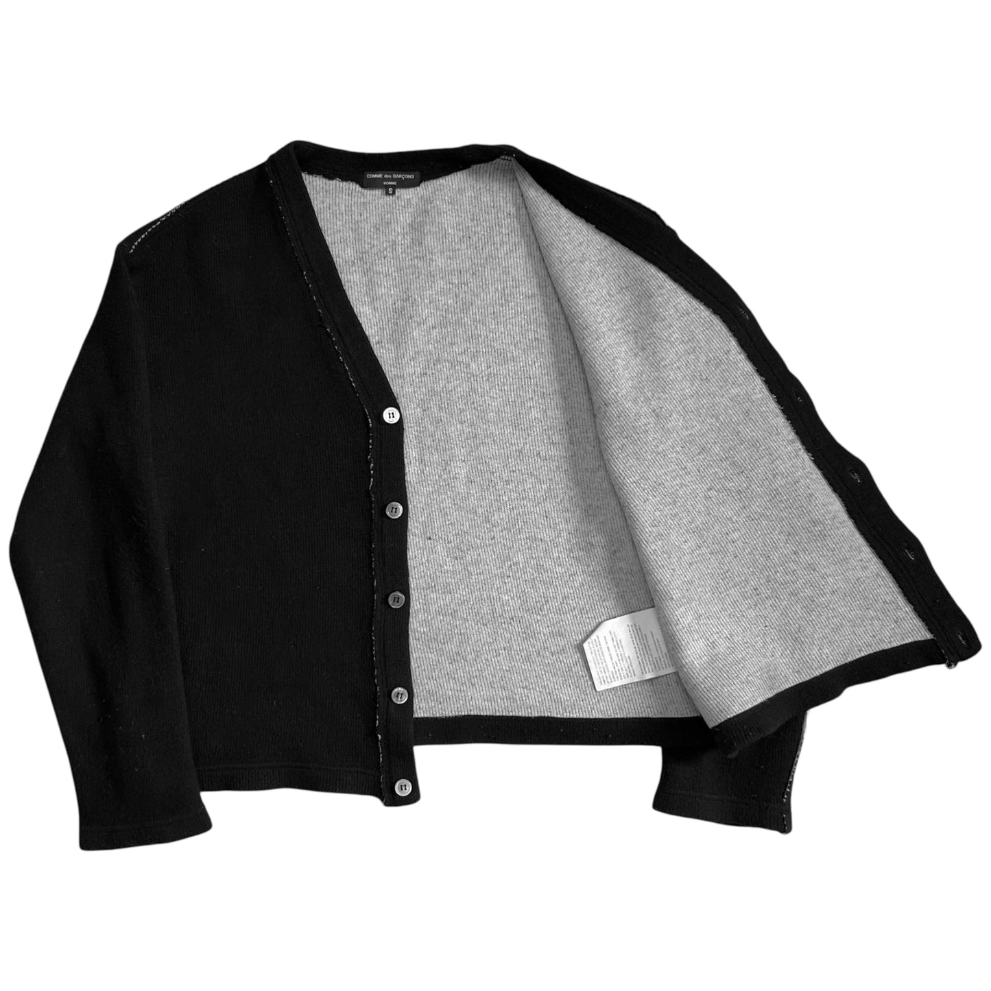 Comme des Garcons Homme Cropped Contrast Stitch Cardigan - AW04