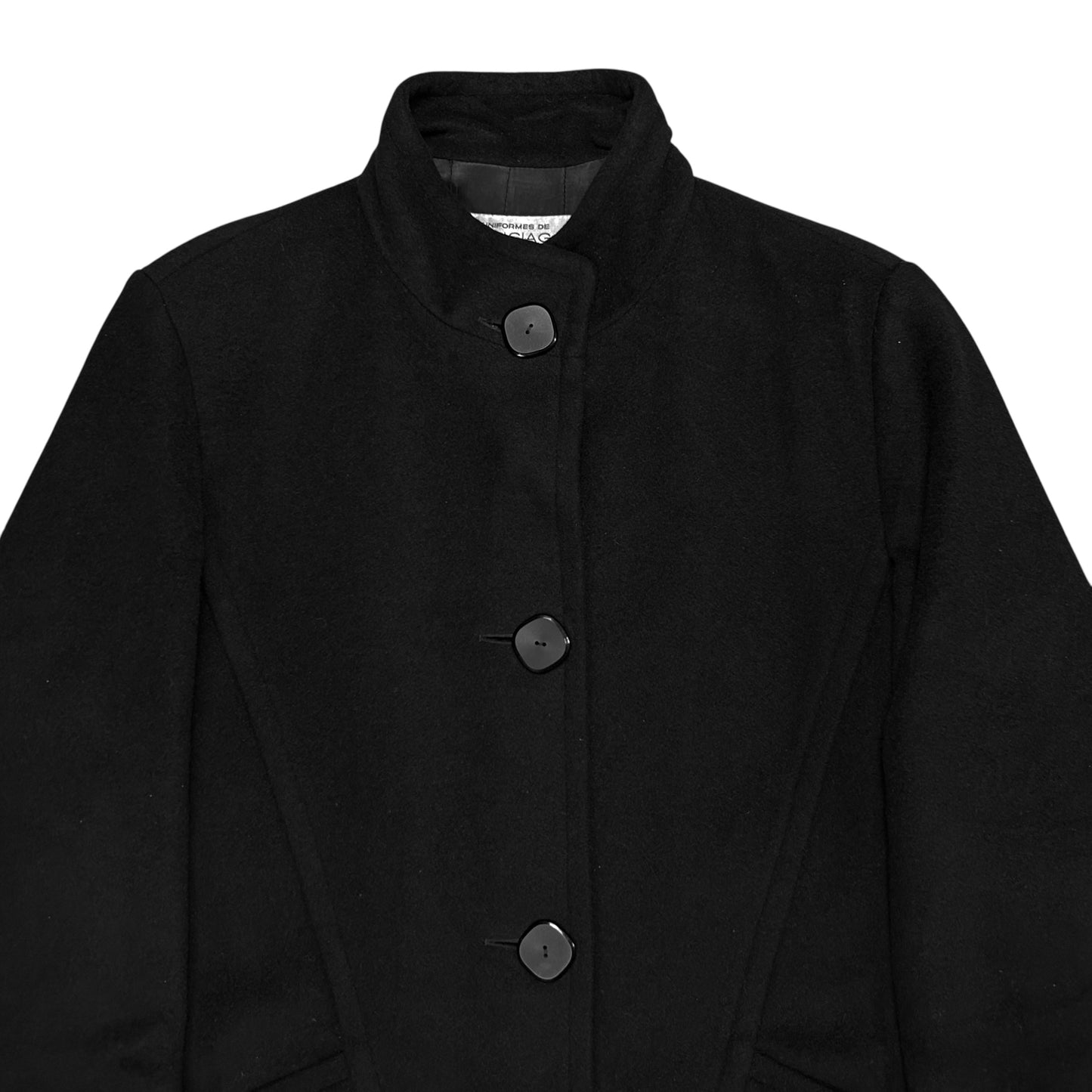 Balenciaga Panelled High Neck Wool Coat