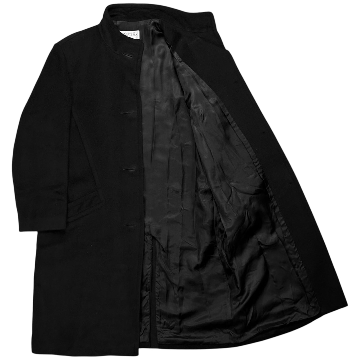 Balenciaga Panelled High Neck Wool Coat