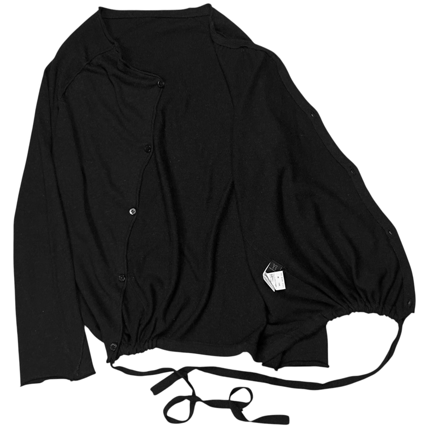 Y‘s by Yohji Yamamoto Asymmetric Cinch Strap Cardigan