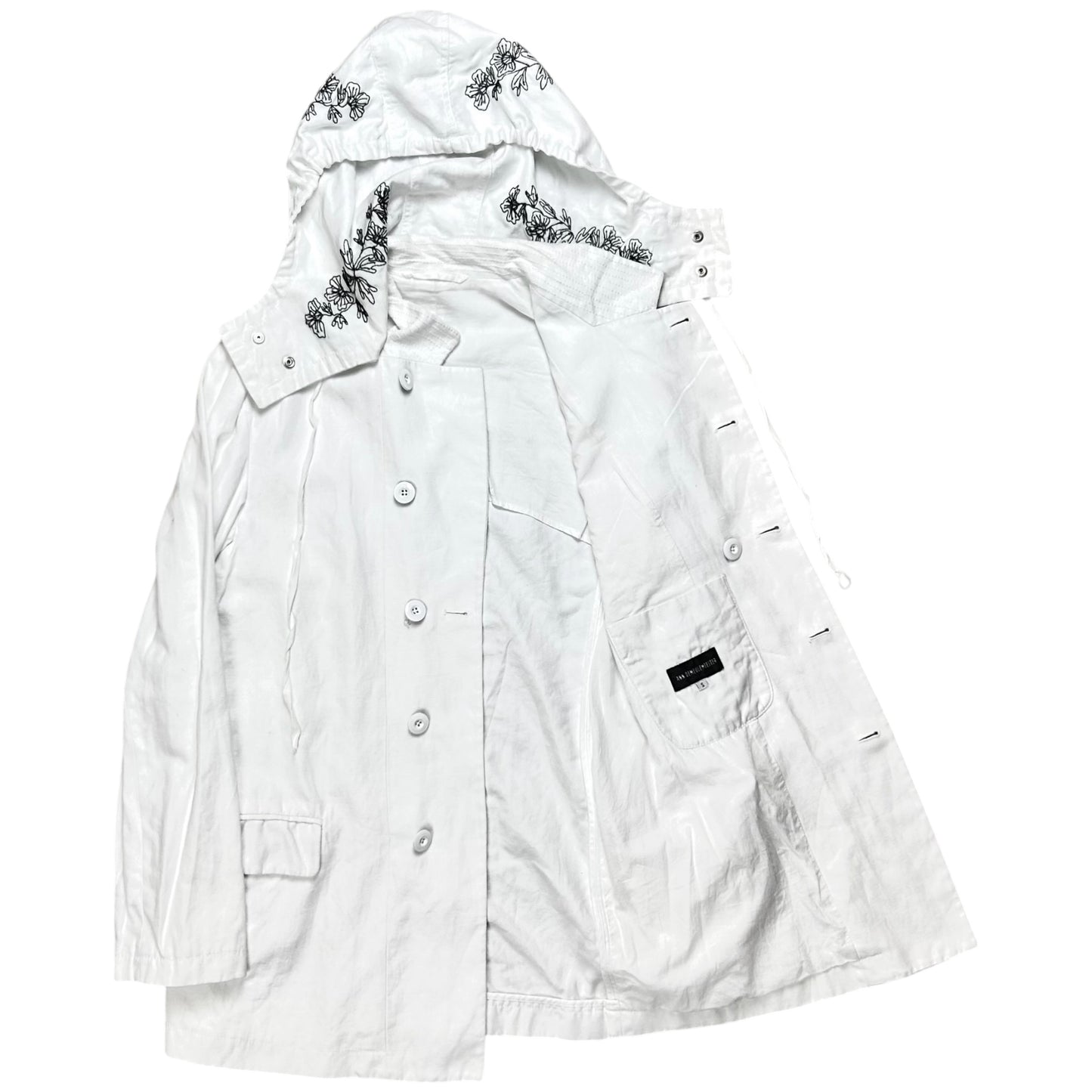 Ann Demeulemeester Hood Embroidered Field Jacket - SS14