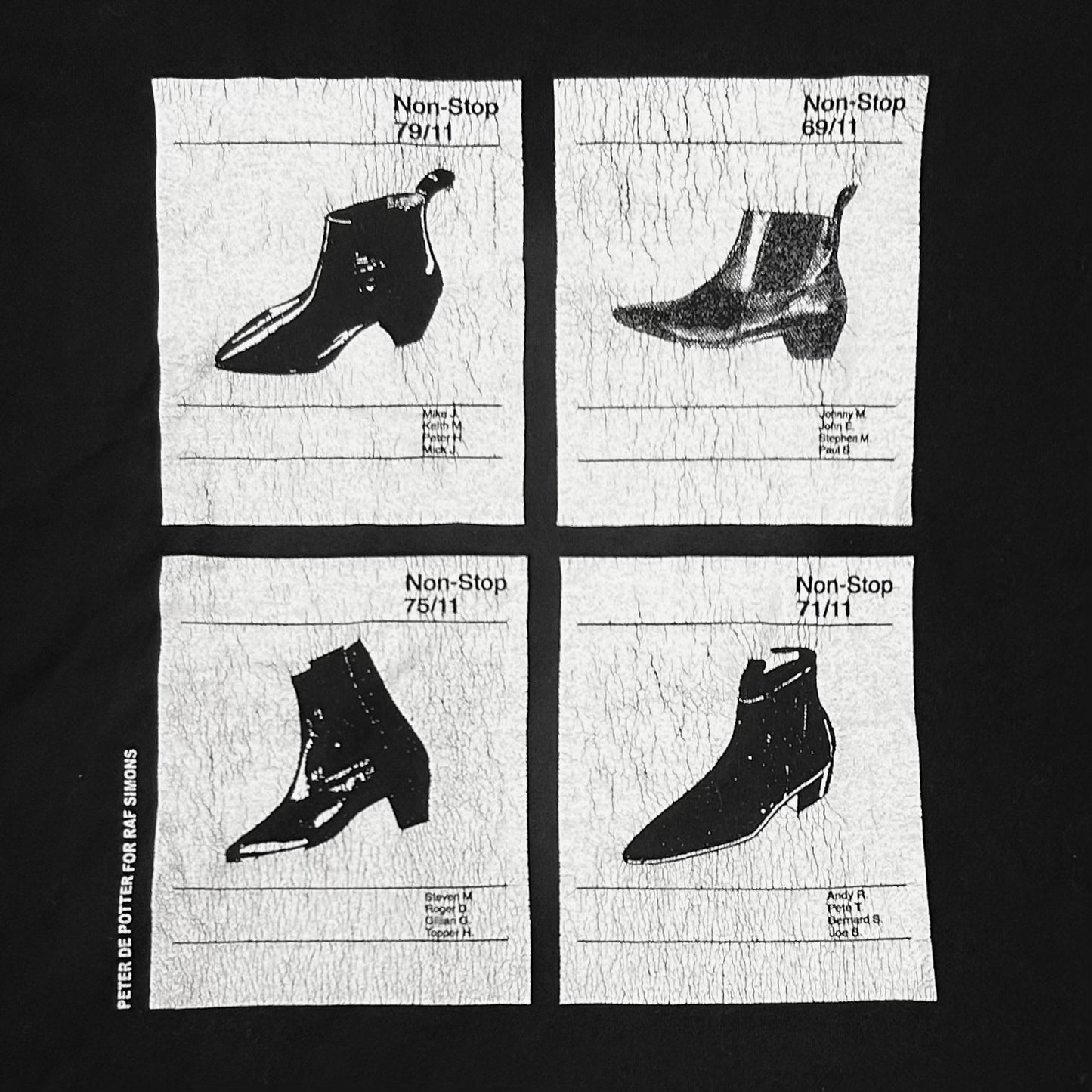 Raf Simons Peter De Potter Non Strop Boot Print T-Shirt - AW09