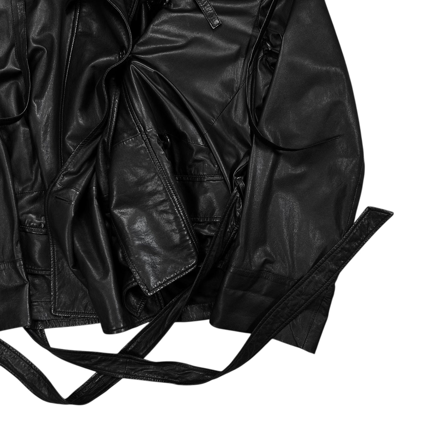 Ann Demeulemeester Bondage Multi Breasted Leather Jacket - AW10
