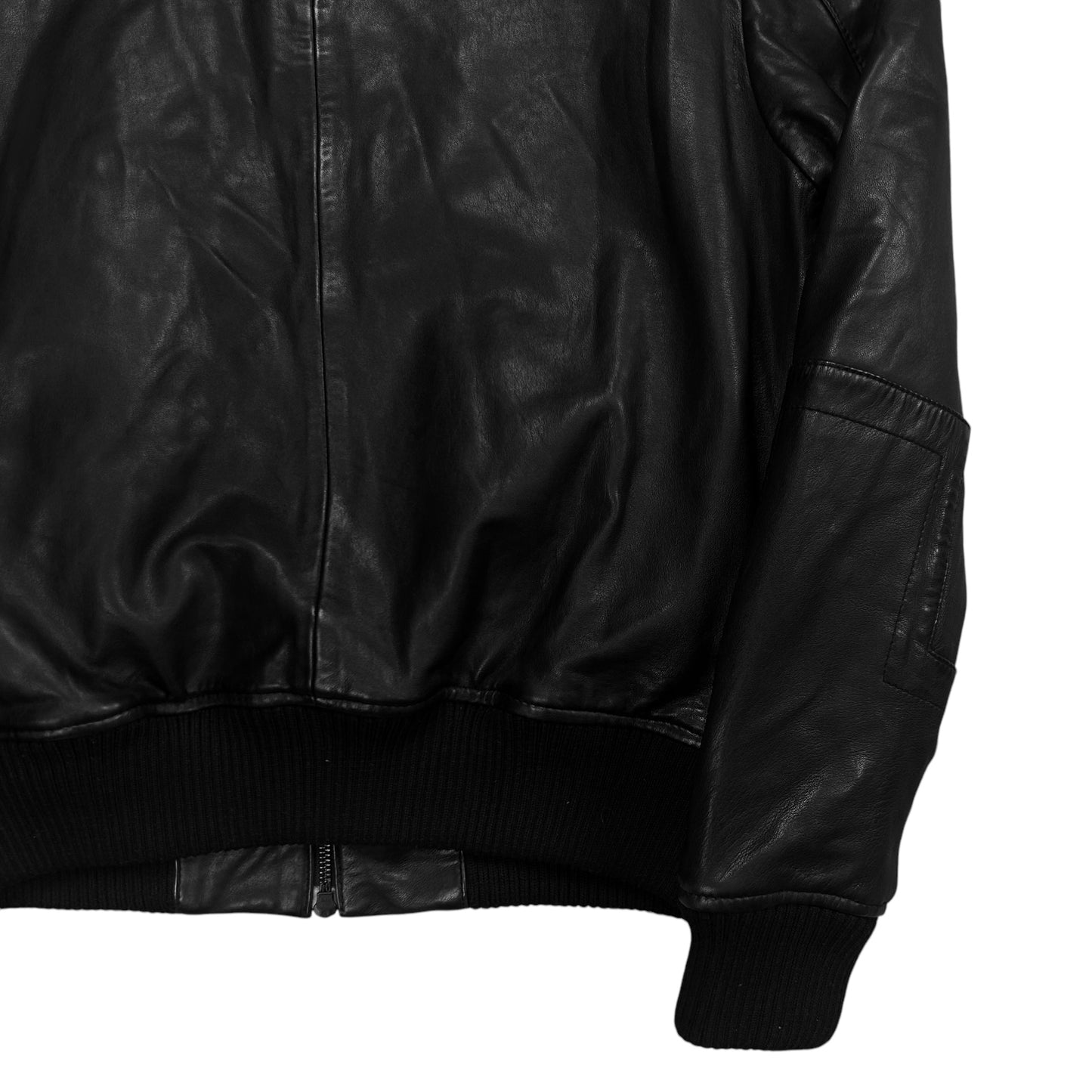 Dirk Bikkembergs Moto Leather Bomber Jacket