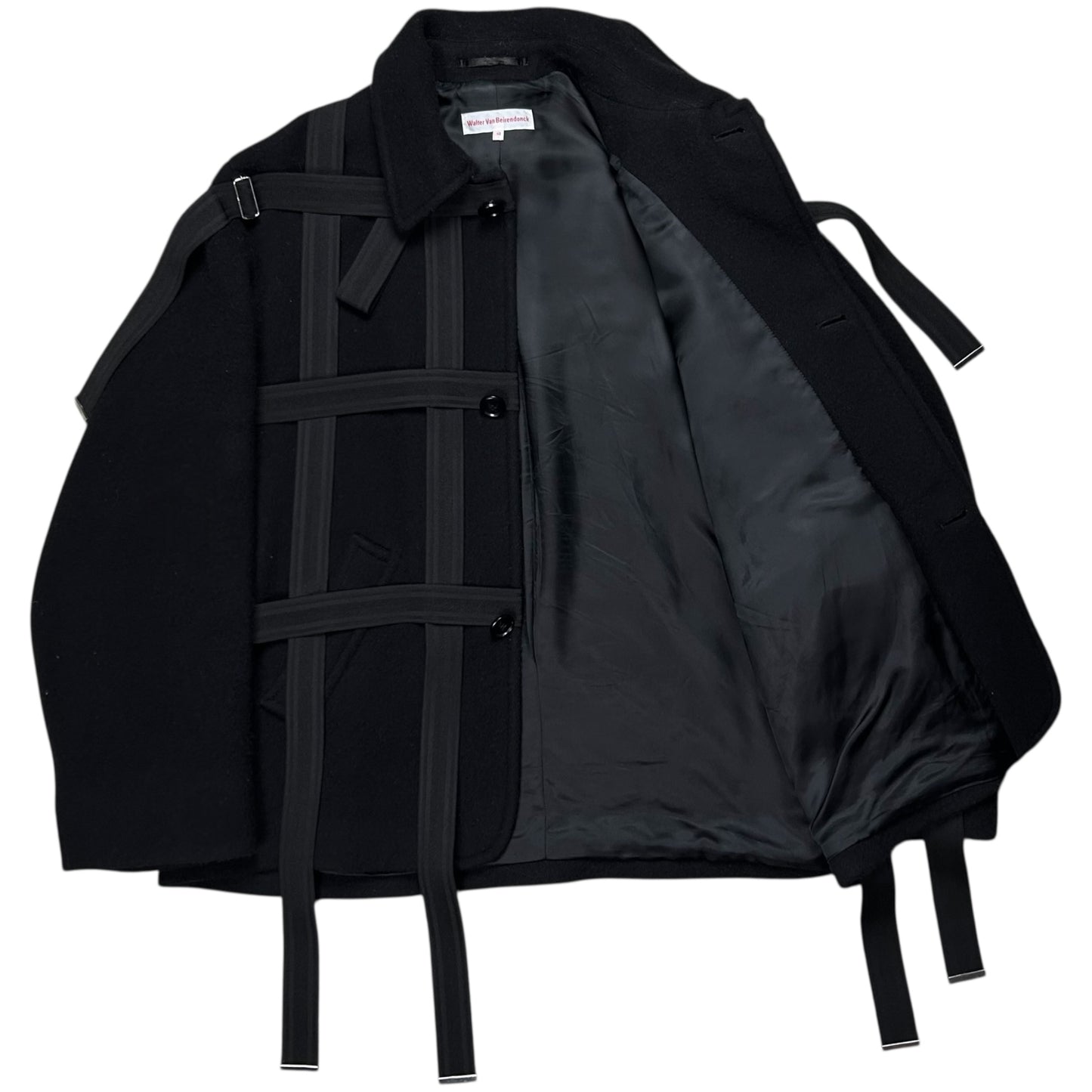 Walter Van Beirendonck Bondage Seatbelt Fur Scarf Jacket - AW19
