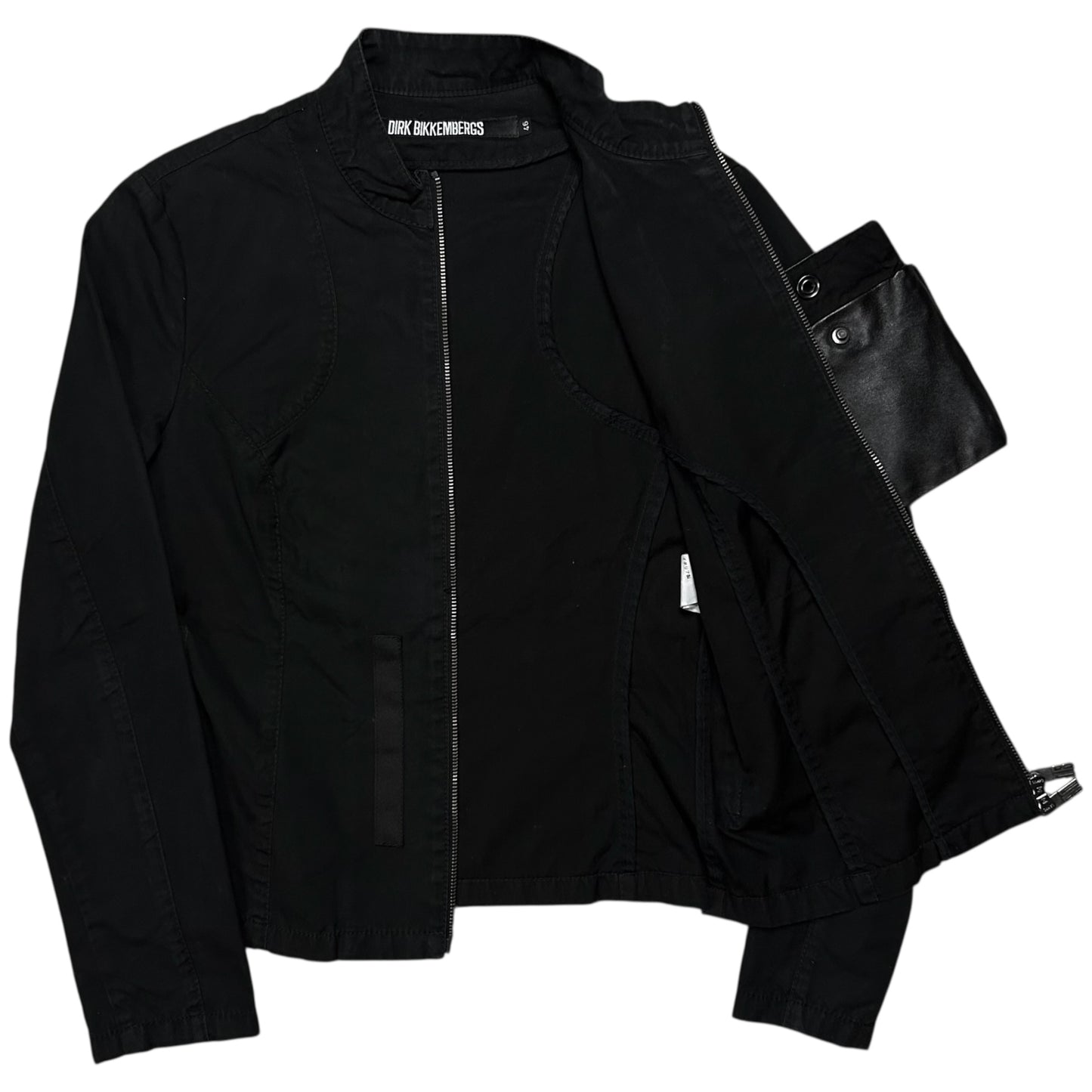 Dirk Bikkembergs Detachable Leather Pocket Work Jacket