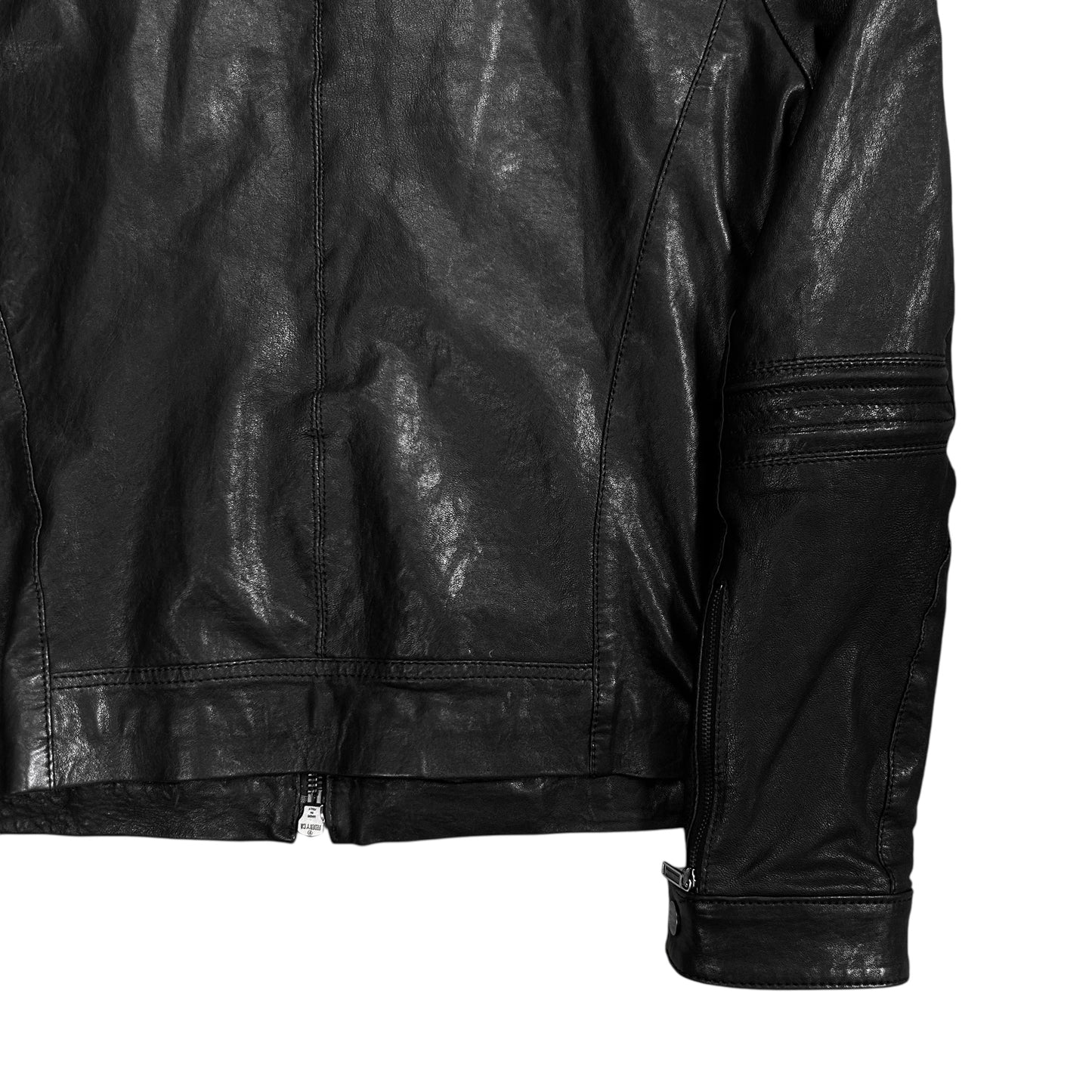 Dirk Bikkembergs Belted Moto Leather Jacket