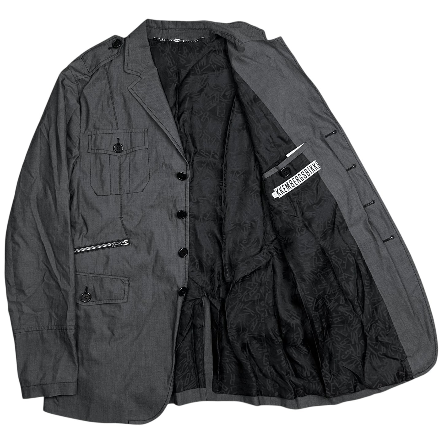 Dirk Bikkembergs Dual Zip Military Blazer