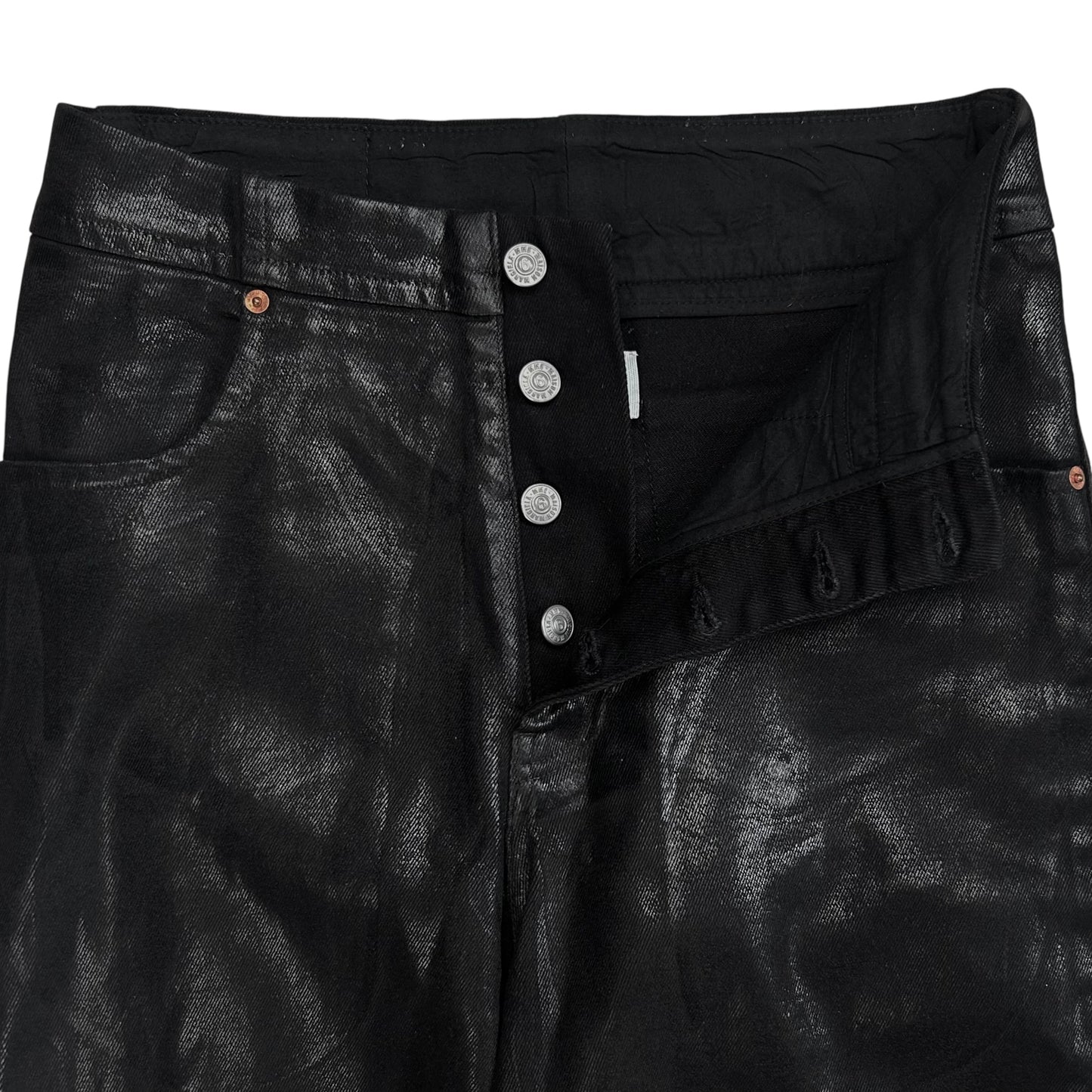 MM6 Maison Margiela Waxed Exposed Button Jeans - SS22