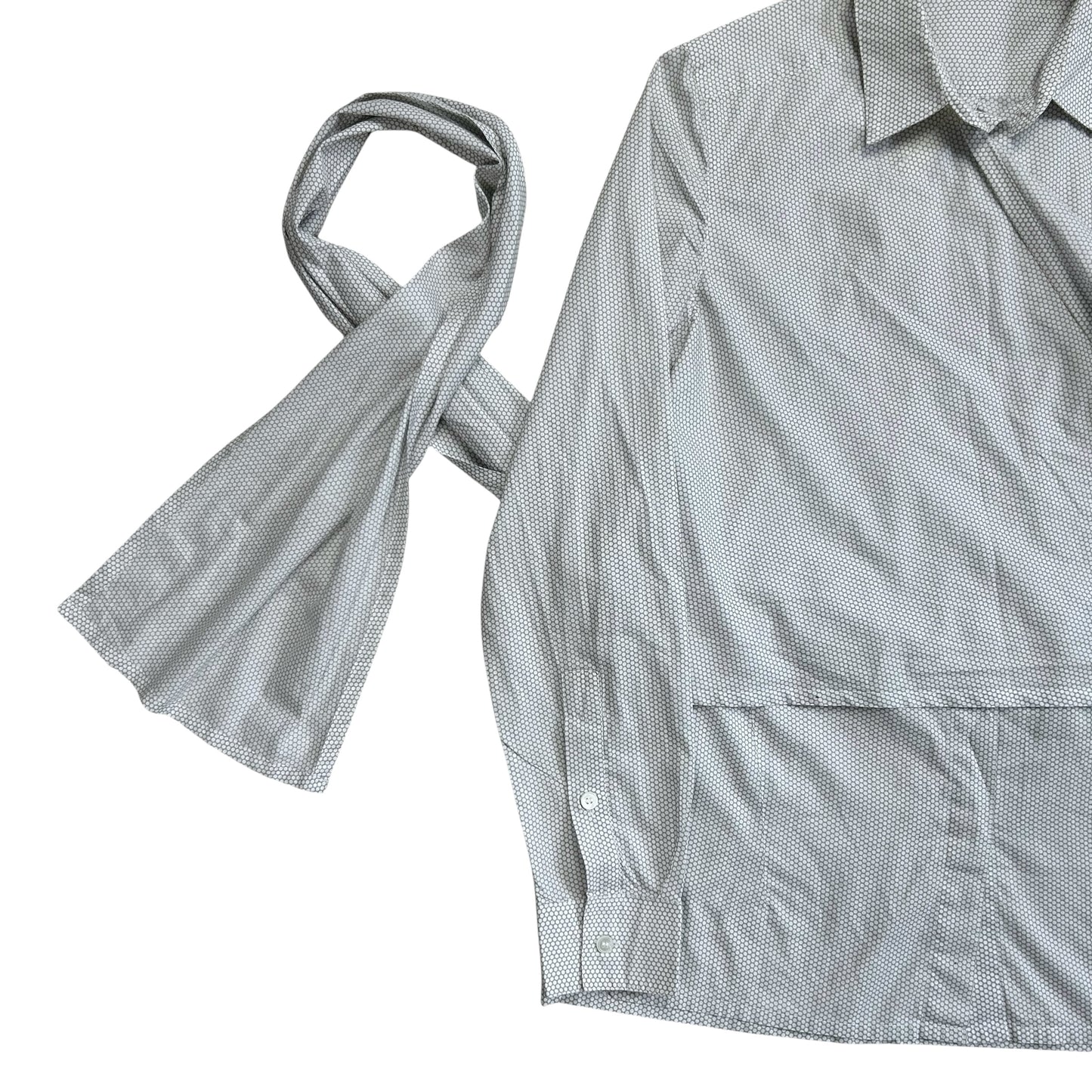 Kris Van Assche Asymmetric Wrap Layer Scarf Shirt