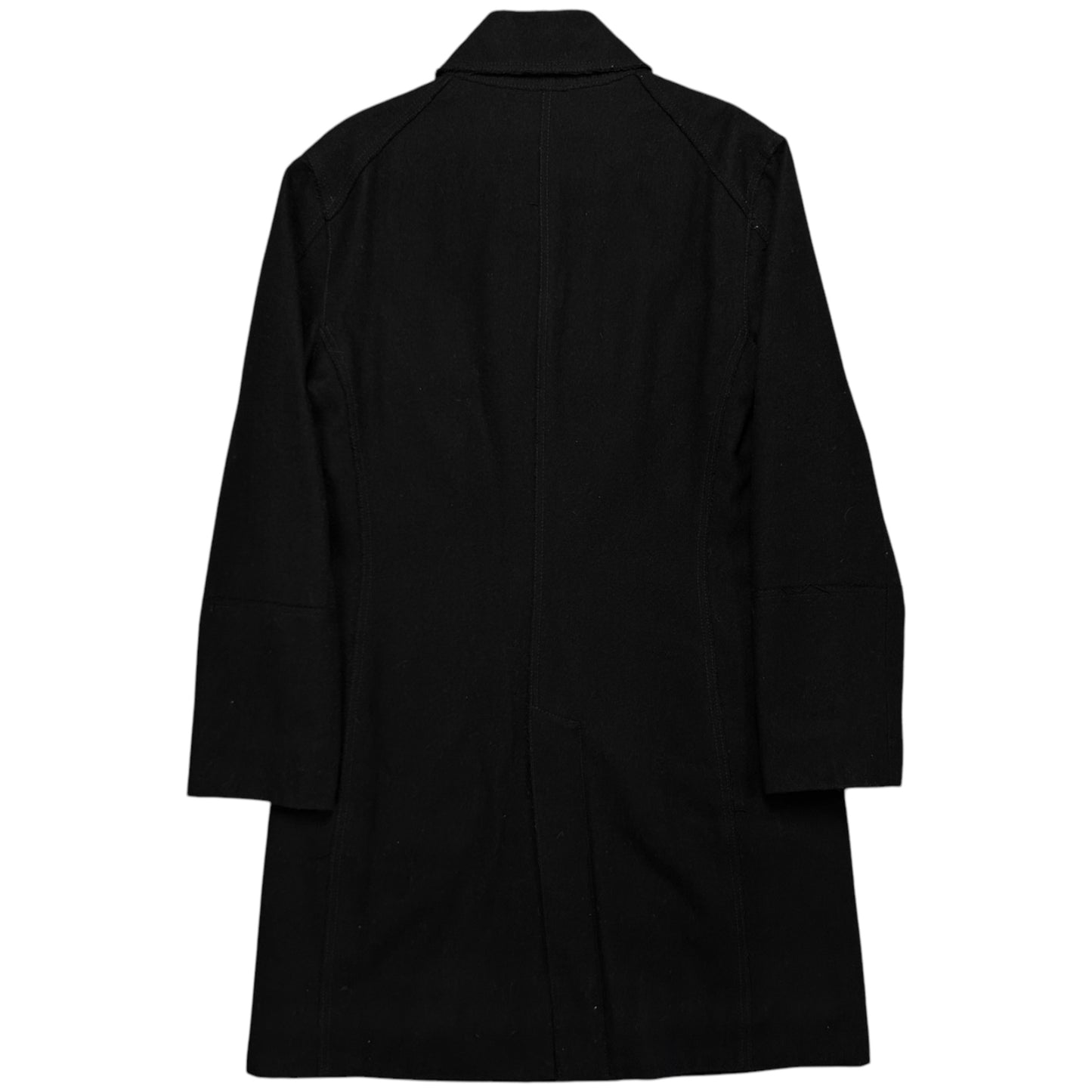 Dirk Bikkembergs Distressed Zip Wool Coat