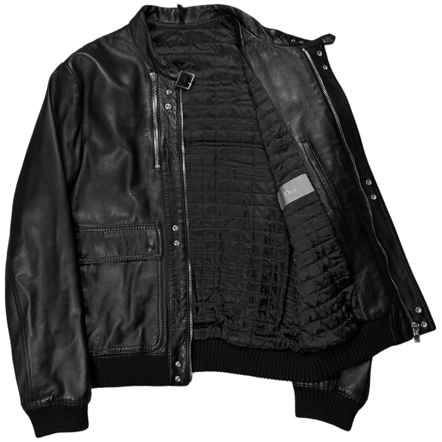 Dior Homme Navigate Leather Bomber Jacket - AW07
