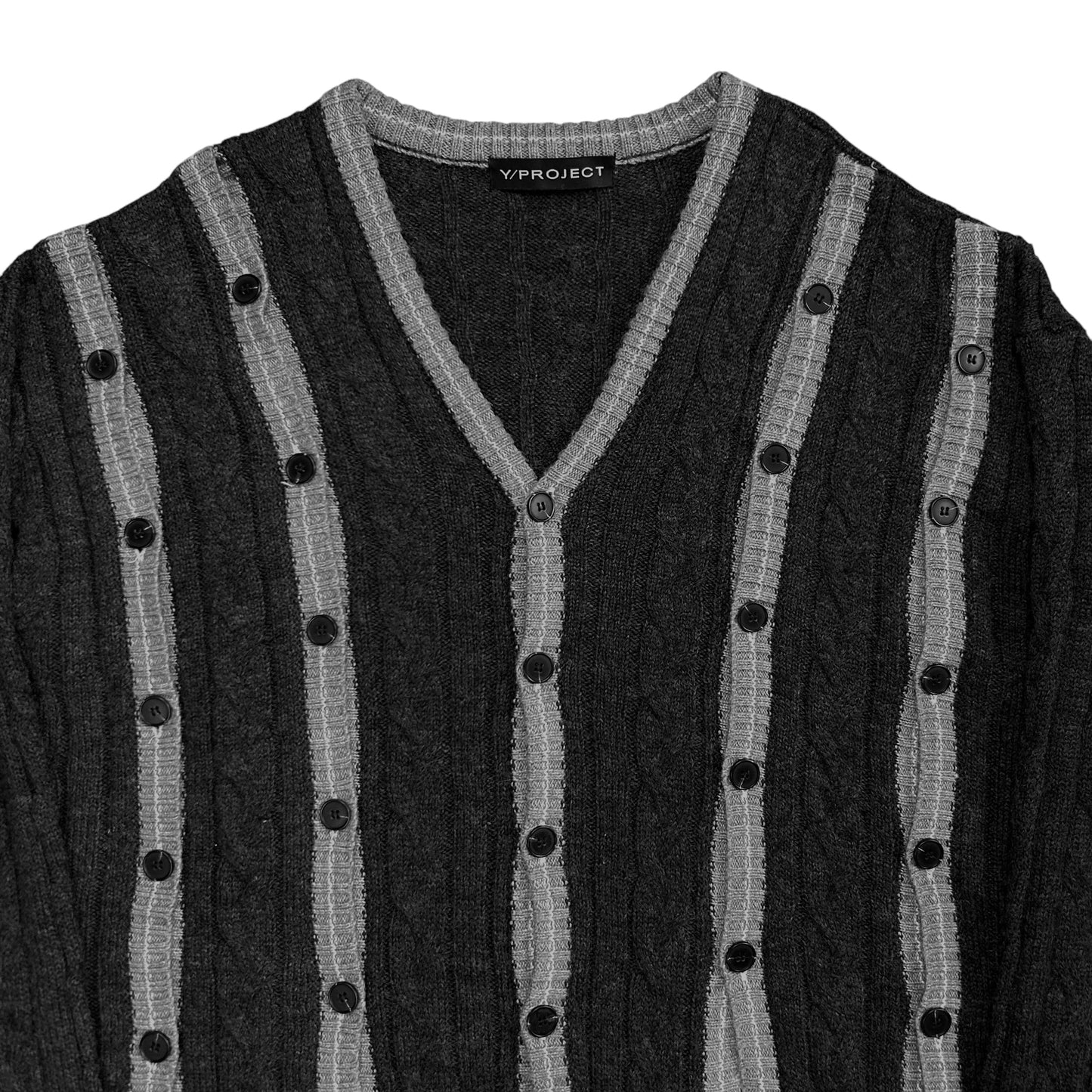 Y/Project Multi Button Stripe Knit Cardigan - SS23