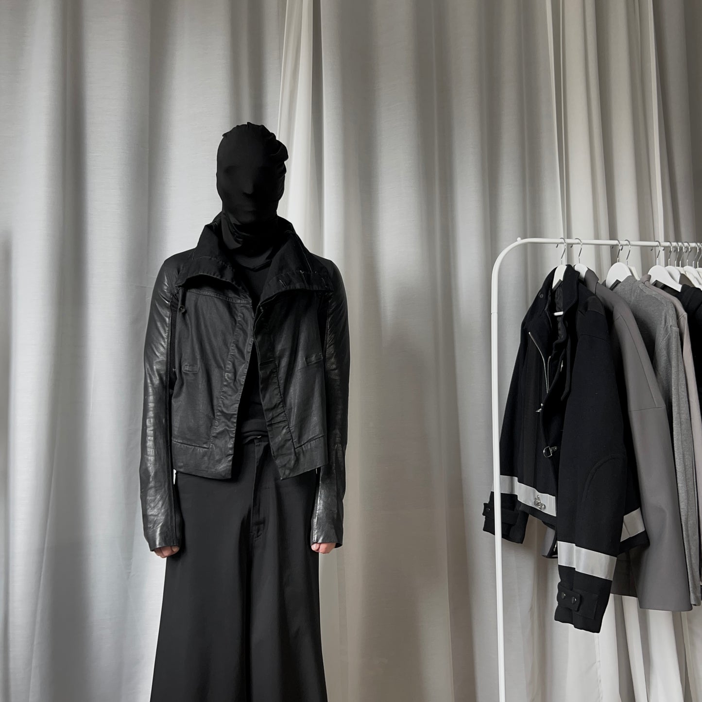 Rick Owens DRKSHDW Waxed Leather Sleeve Jacket