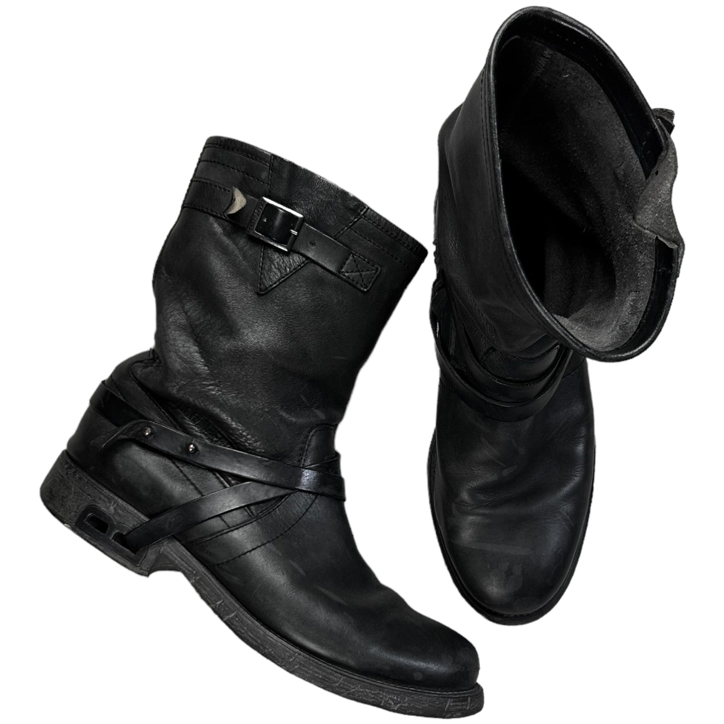 Dirk Bikkembergs Heel Strapped Buckle Boots