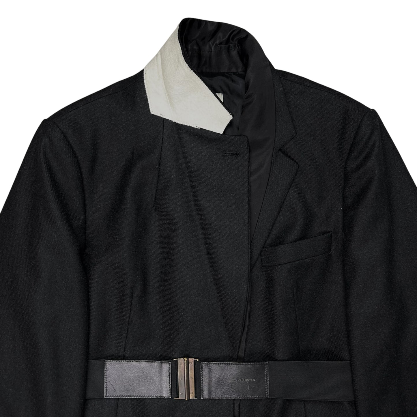 Dries Van Noten Belted Double Lapel Wool Blazer - AW12