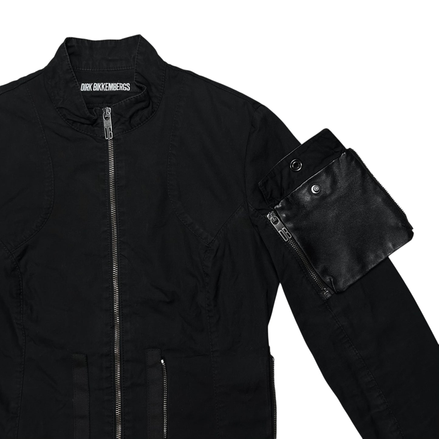Dirk Bikkembergs Detachable Leather Pocket Work Jacket