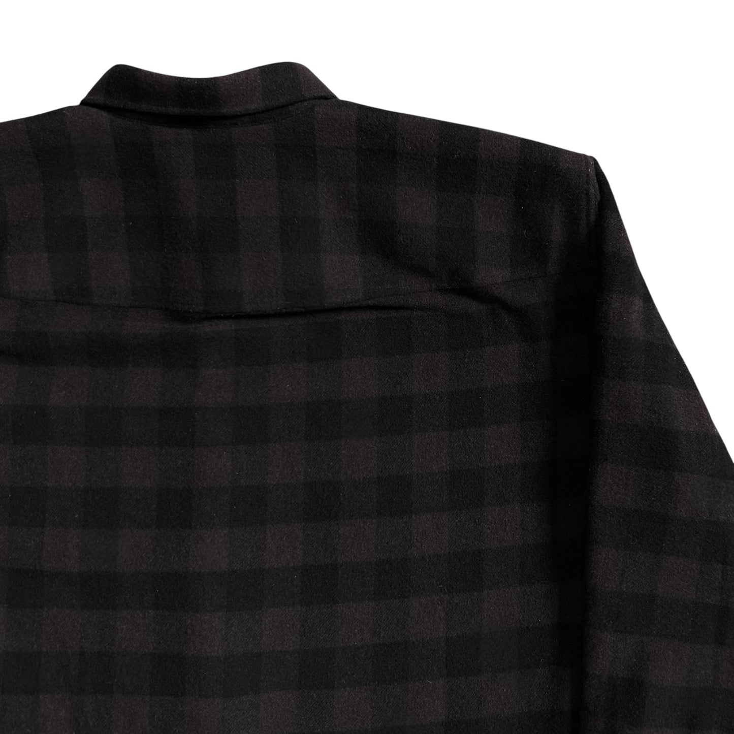 Balenciaga Padded Shoulder Check Flannel Shirt - SS17