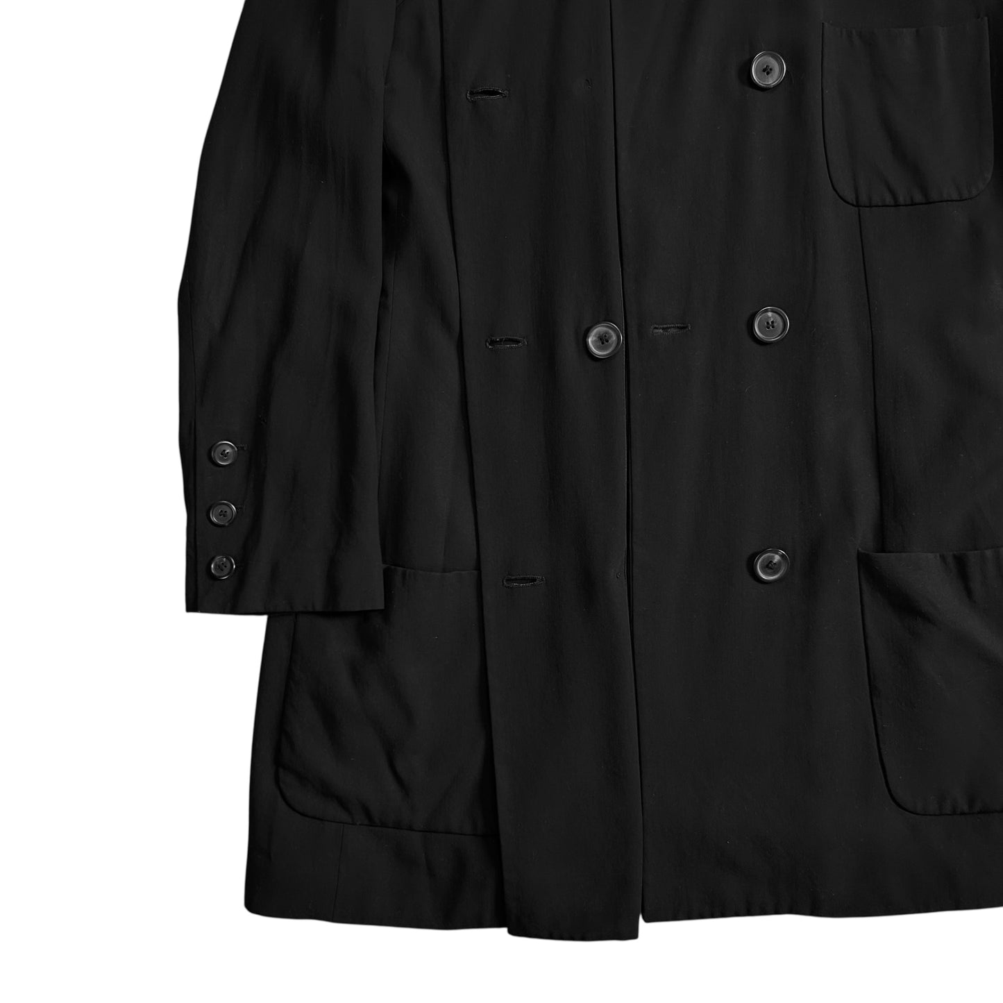 Ann Demeulemeester Double Breasted Fluid Rayon Coat - SS09