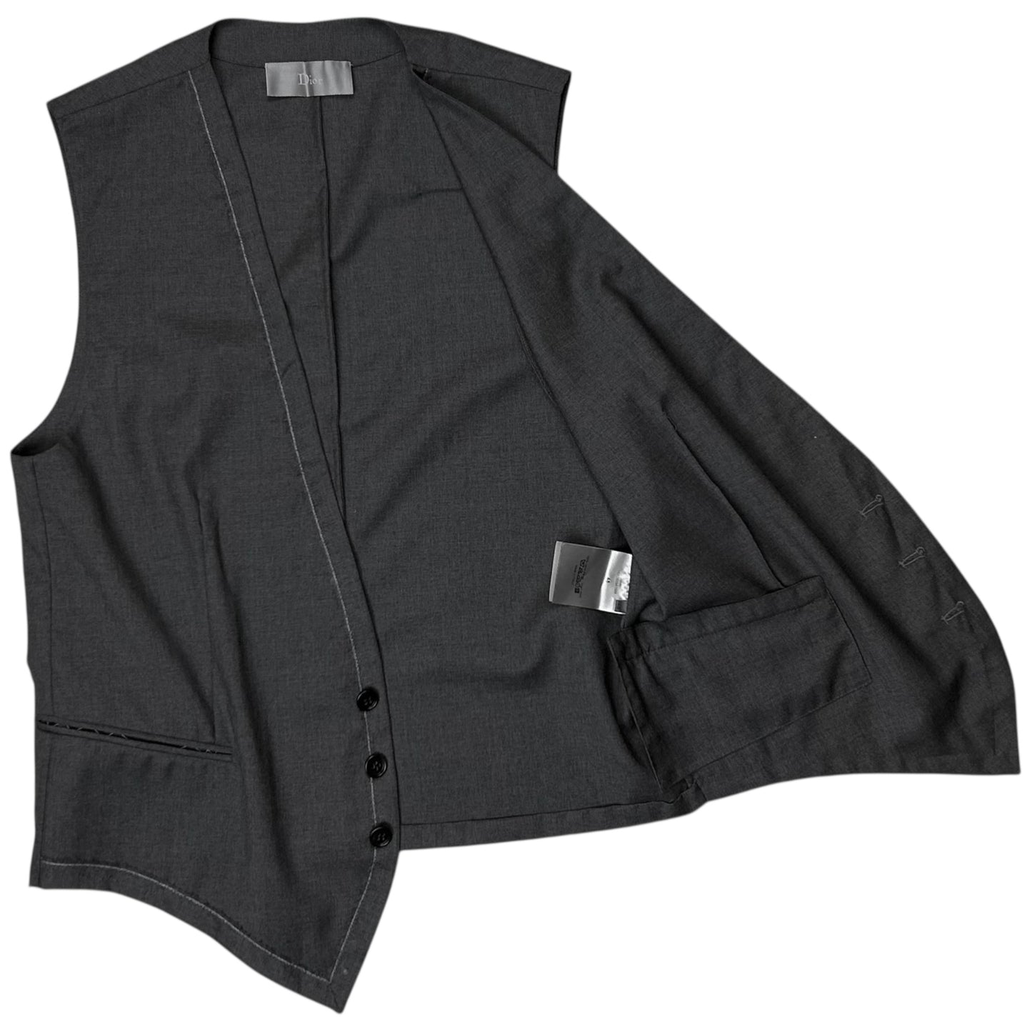 Dior Homme Cropped Reversed Seam Waistcoat - SS11