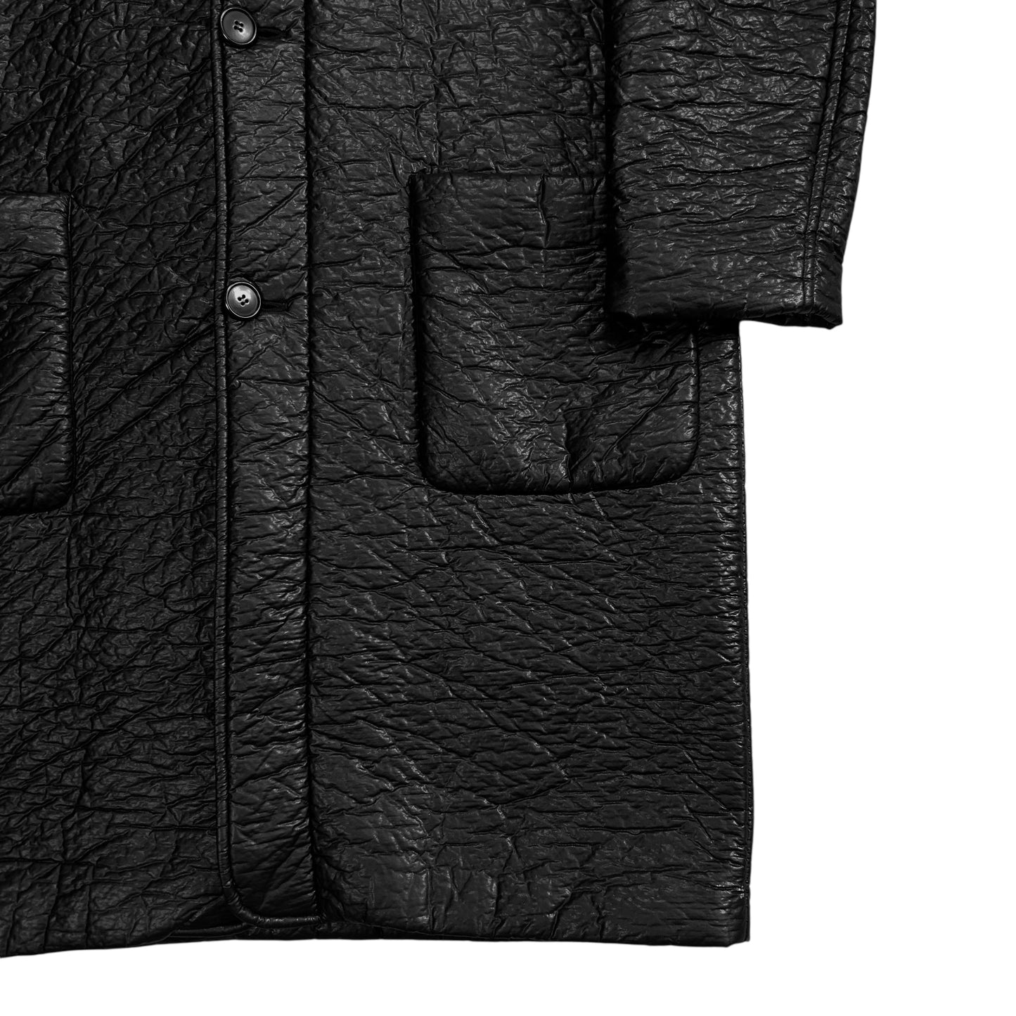 Walter Van Beirendonck Crinkle Faux Leather Coat - AW22