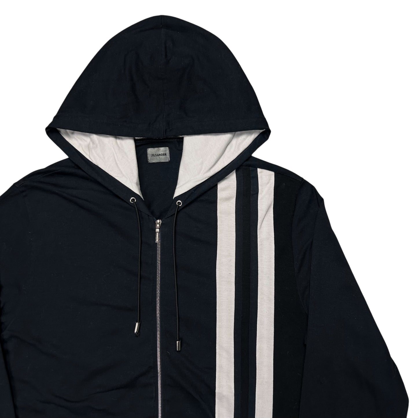 Jil Sander Double Striped Zip Hoodie - SS15
