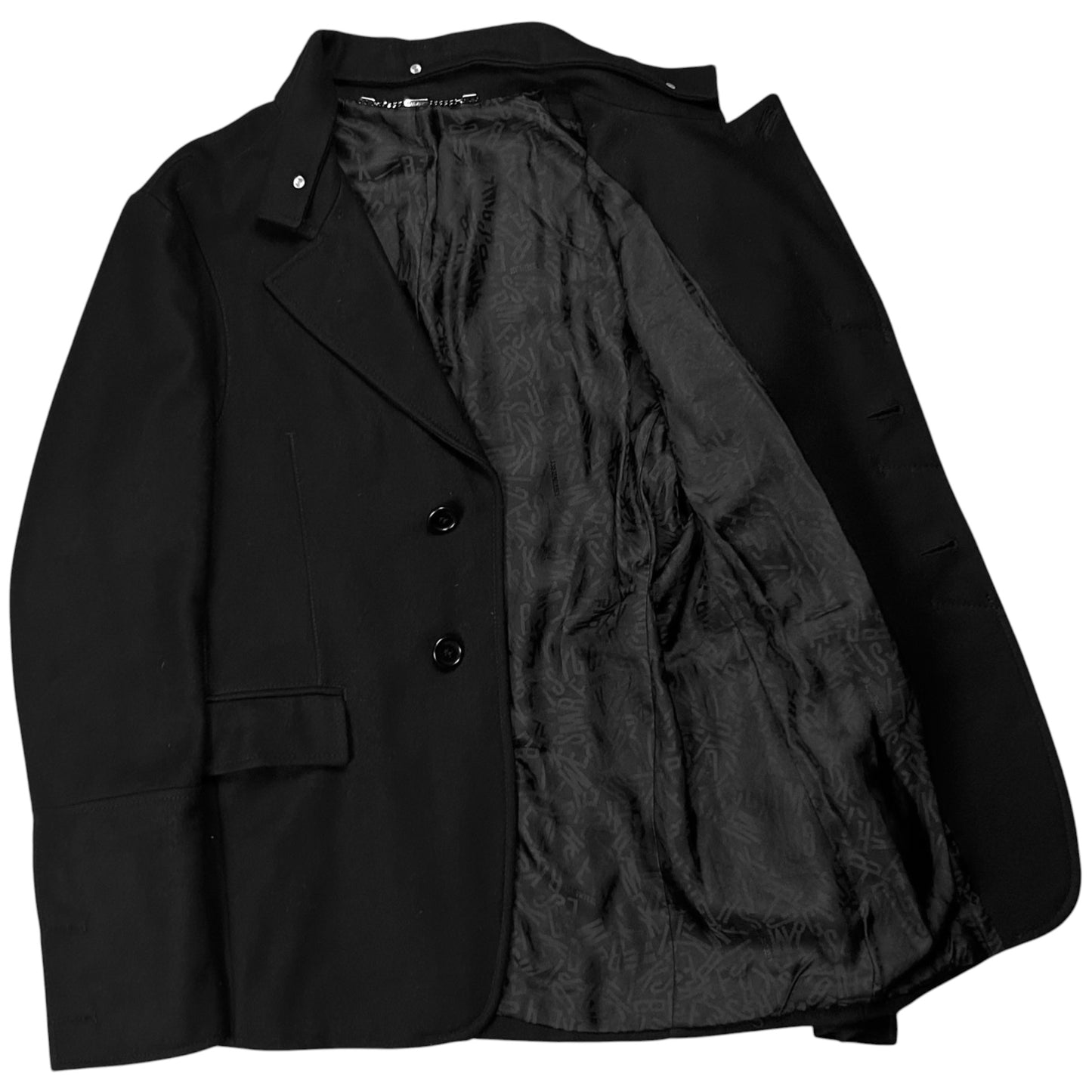 Dirk Bikkembergs Twisted Stud Collar Wool Jacket - AW09