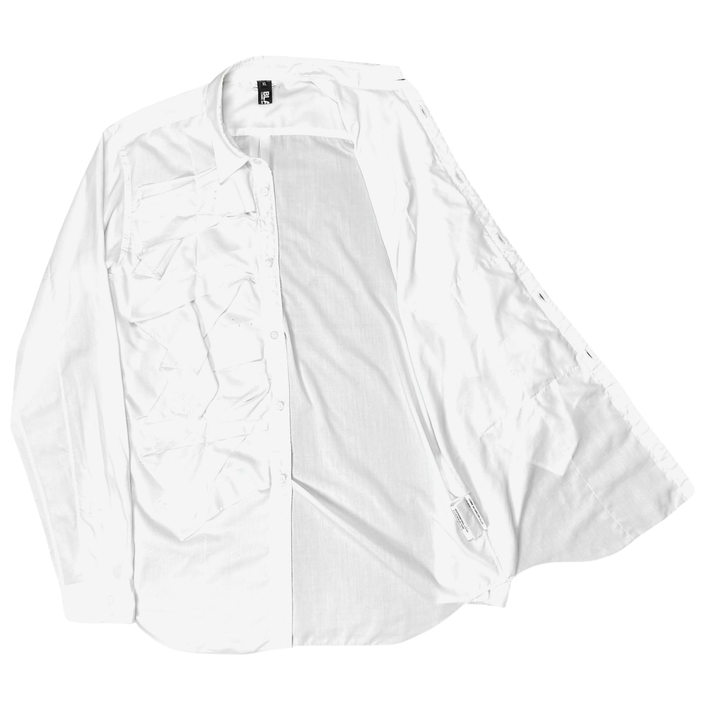 Comme des Garcons Black Patchwork Ruffle Shirt - SS21