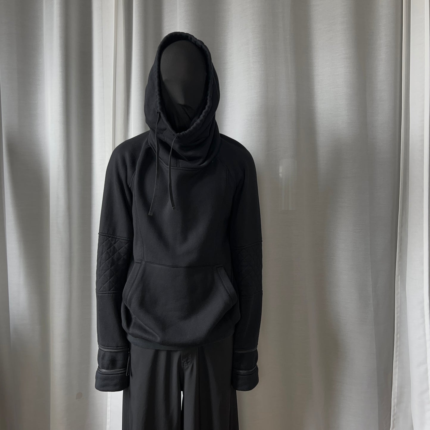 Helmut Lang Sleeve Zip Funnel Hood Sweater - SS08