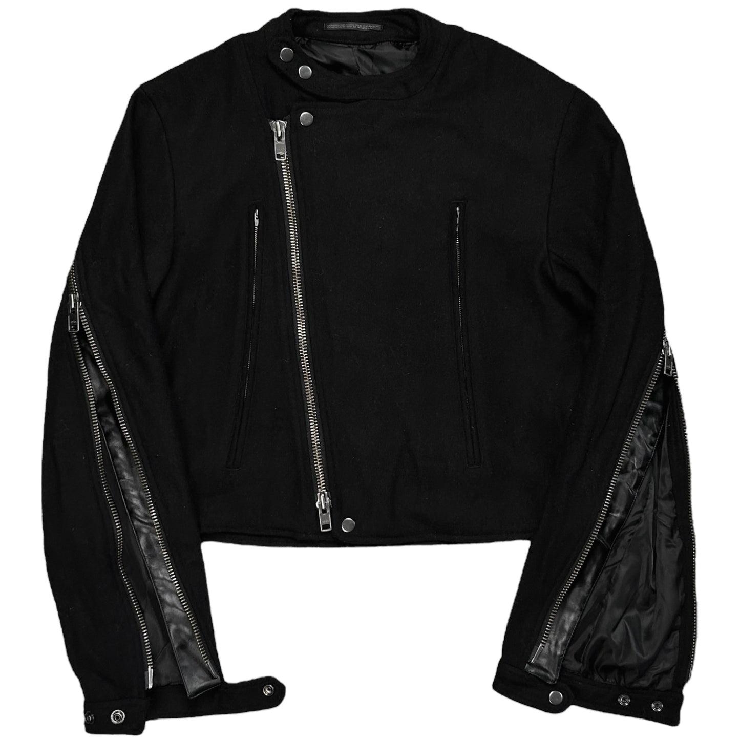 Yohji Yamamoto Pour Homme Back Zip Wool Bomber Jacket - AW14