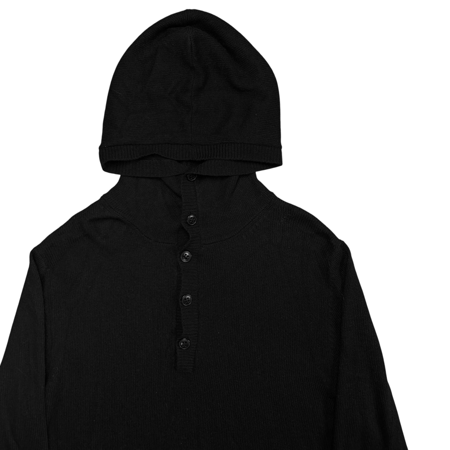 Ann Demeulemeester Buttoned Cashmere Hoodie