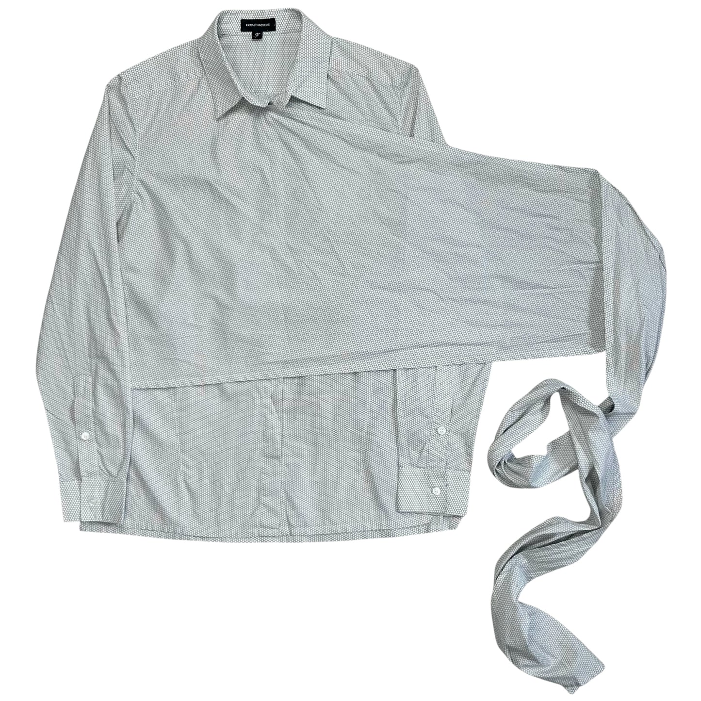 Kris Van Assche Asymmetric Wrap Layer Scarf Shirt