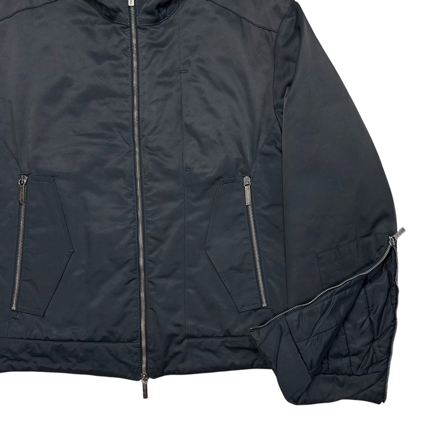 Dirk Bikkembergs Coated Double Hooded Zip Jacket